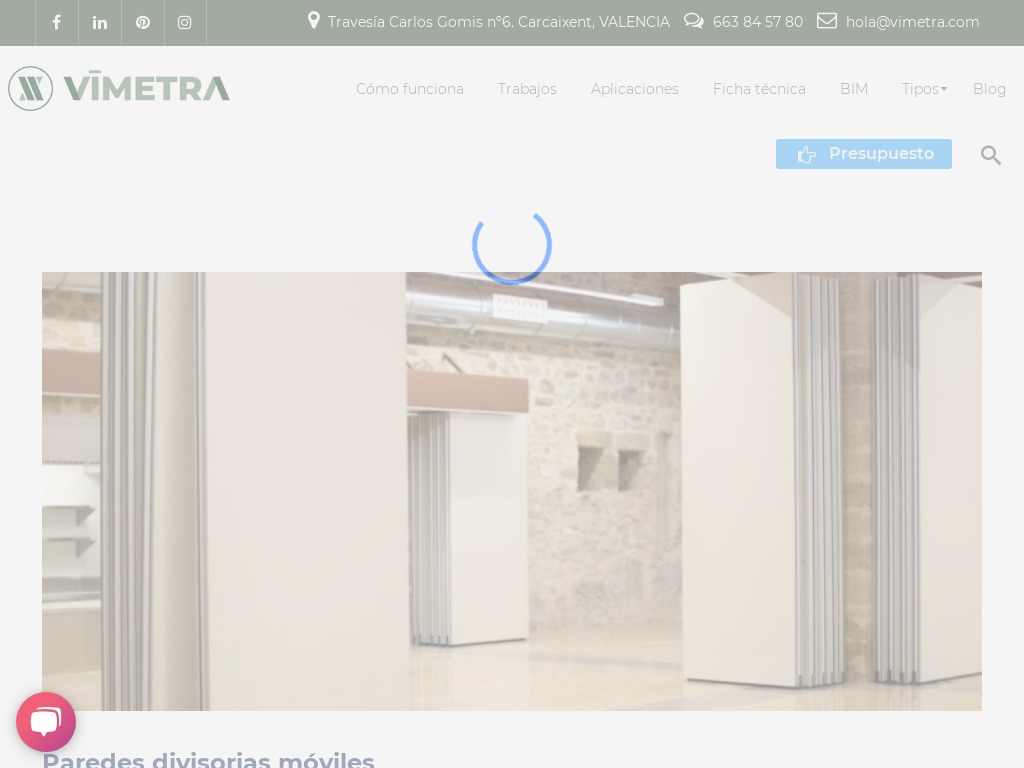 Paredes divisorias m�viles - Vimetra.com