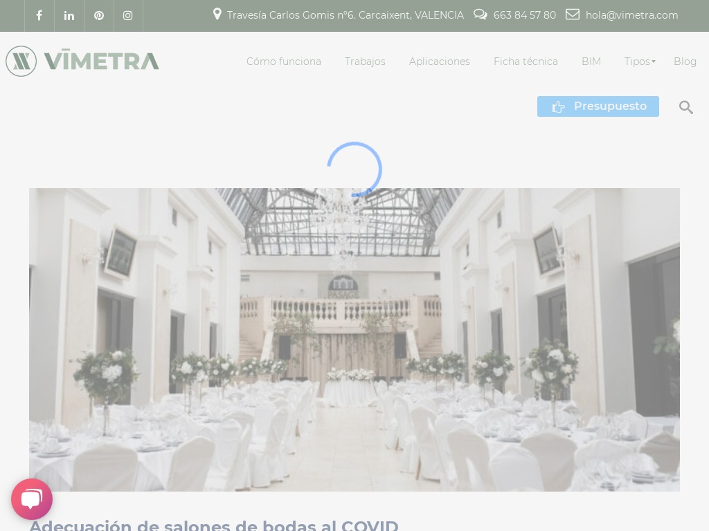 Adecuaci�n de salones de boda al COVID19