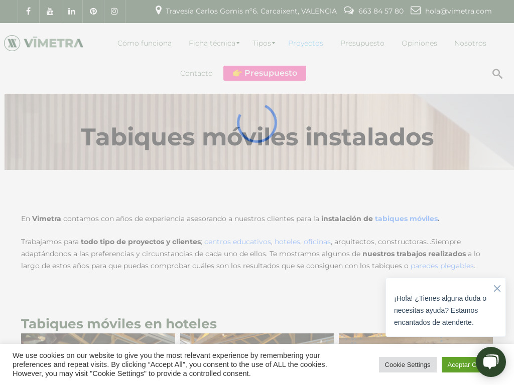 Tabiques m�viles para todo tipo de proyectos