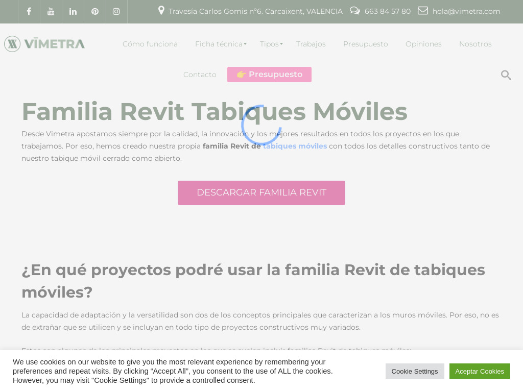 Familia Revit Tabiques M�viles [Abiertos y cerrados] - Vimetra