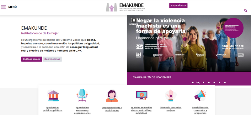 Subvenciones para implantar medidas en los Planes de Igualdad del Instituto Vasco de la Mujer